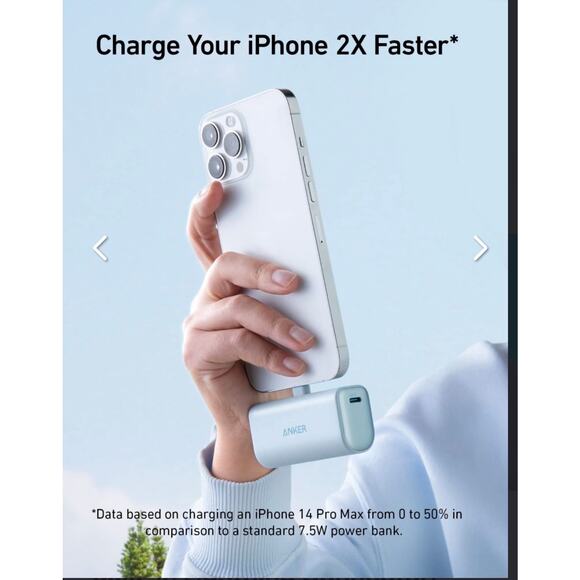 MFi Certified Anker Nano Portable Charger Built-In Lightning Connector 5,000mAh - Picture 3 of 5